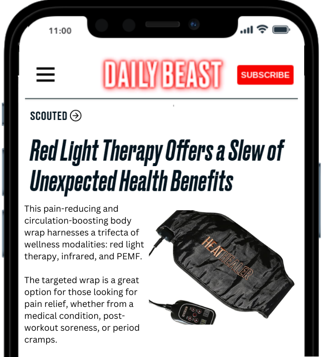 Heat Healer Body Belt - PEMF, Infrared & Red LED Therapy Device